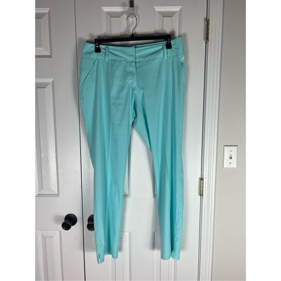 Adidas Womens Teal Pants Size 12 - Picture 1 of 4